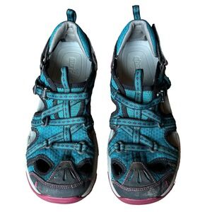 Ahnu River Hiking Sandals Toe Protection Blue Womens 9.5 UK 7.5‎ EU 40.5